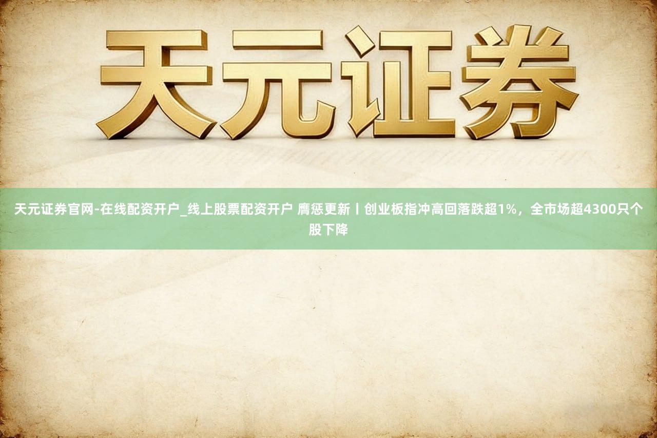 天元证券官网-在线配资开户_线上股票配资开户 膺惩更新丨创业板指冲高回落跌超1%，全市场超4300只个股下降