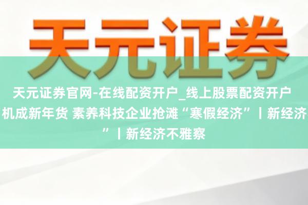 天元证券官网-在线配资开户_线上股票配资开户 AI学习机成新年货 素养科技企业抢滩“寒假经济”丨新经济不雅察