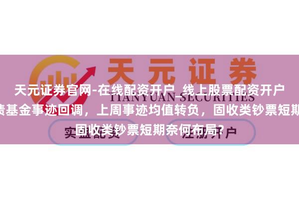 天元证券官网-在线配资开户_线上股票配资开户 中永恒纯债基金事迹回调，上周事迹均值转负，固收类钞票短期奈何布局？